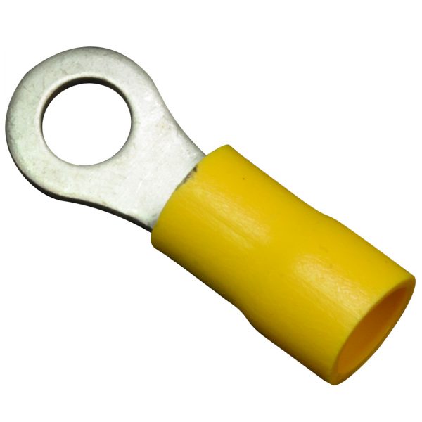 CRIMP TERMINAL YELLOW EYE 5MM